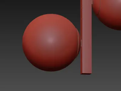 Contemporary Brass Sconces Opaline Glass Ball 3D model