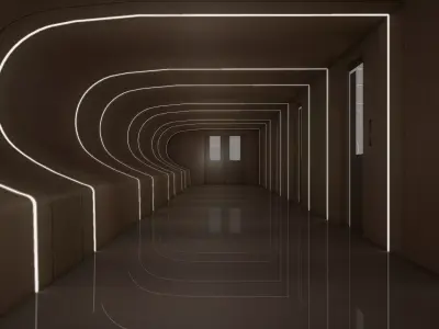 Sci Fi Room 3D model 5
