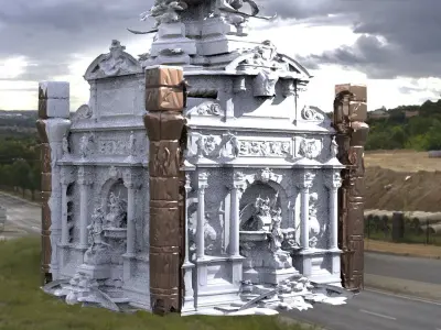 Emperors Baroque ancients stone temple 1  3D model