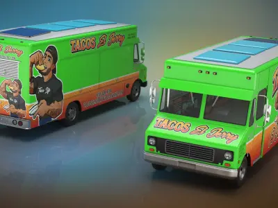  Food Van El Jerry Taco without Interior 