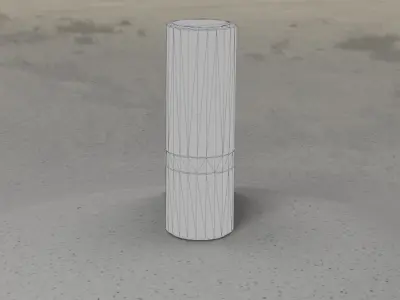 Low-Poly Moss Green Light Column 5 - Street Light Set-9 Low-poly 3D model