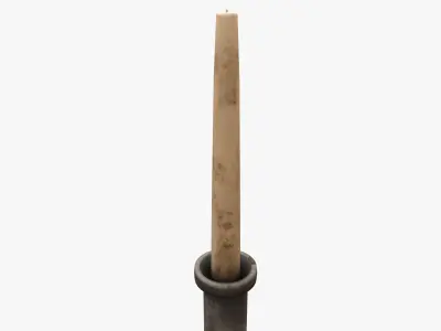 Candle Holder Low-poly 3D model 8