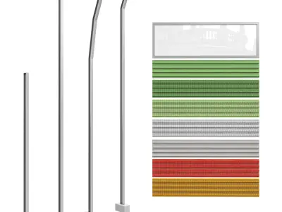 LOW POLY - Noise barriers Low-poly 3D model