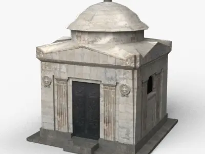 Crypt Low-poly 3D model