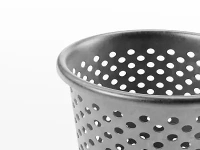 Modern Metal Mesh Office Trash Can - PBR - SubD Ready Low-poly 3D model