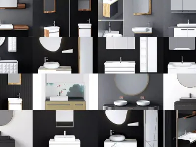 Bathroom Furniture Collection 3D Model Pack