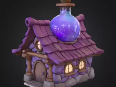 Magic Potion House Low-poly 3D model