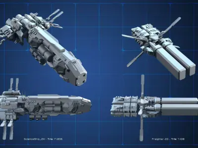LOW - SPACE Vol02 Low-poly 3D model