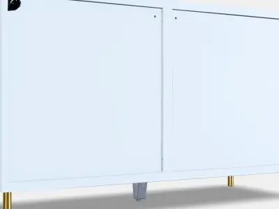 BESTA Storage combination with doors Low-poly 3D model