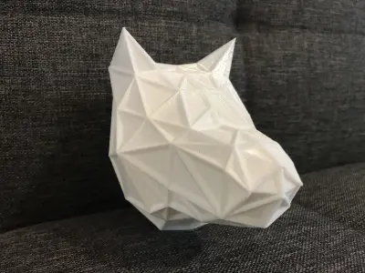 Wolf Head Poly 3D print model