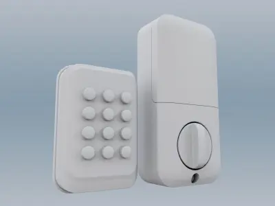 HG Smart Digital Door Lock Low-poly 3D model
