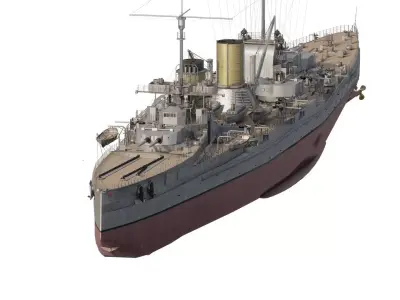 IMPERIAL GERMAN NAVY MARINE BATTLECRUISER 3D model