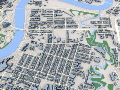 Winnipeg City Canada 3D model