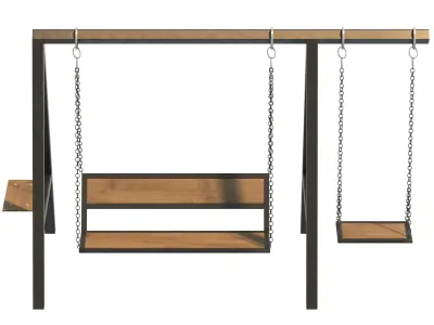 Garden Swing 01 3D model