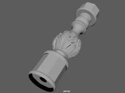 antique baluster 3D model 11