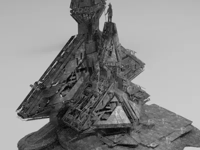 Ra Has Returned Sci-Fi City Tower 15 3D model
