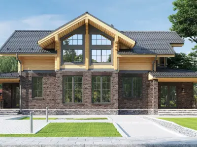 Exterior 3D model of a residential building 3D model