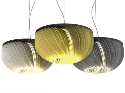 Moonjelly pendant light made of paper 3D model