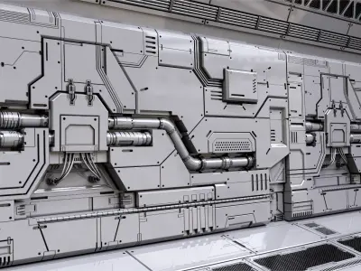 SCI-FI WALL PANELS VOL 01 3D model