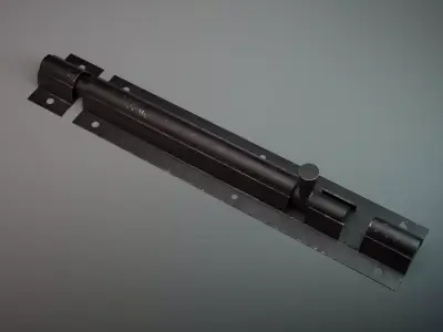 Metal Door Lock Bolt 3D model
