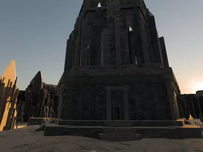 Lava Ruins Landscape 3D model
