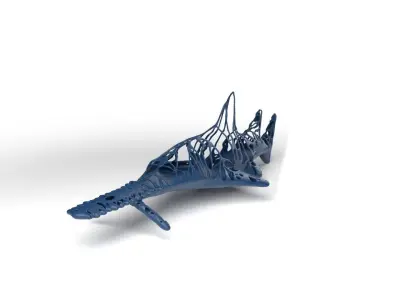 Sawshark Dust Voronoi Low-poly 3D model