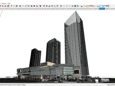 Sketchup Shopping Center D4 3D model