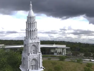 Gothic Cathedral tower tall Dome 3D  3D model