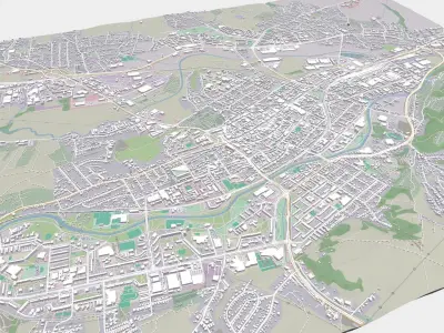 Cityscape Presov Slovakia 3D model