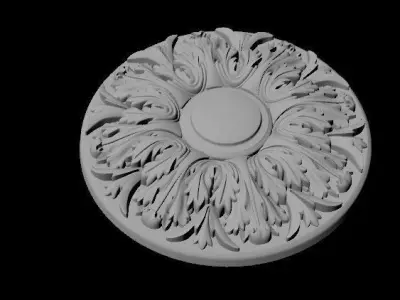 rosette decorative medallion 3D model 5