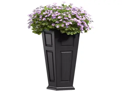 Contemporary Art Deco Flower Bed Pot Modern Front Patio Balcony  3D model