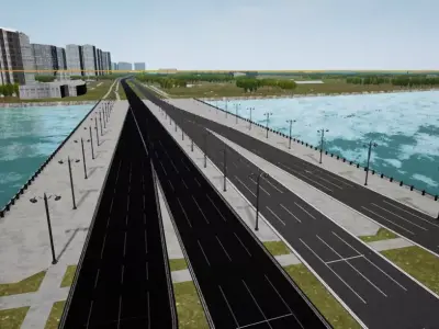Bridges shanghai-guangzhou expressway Low-poly 3D model