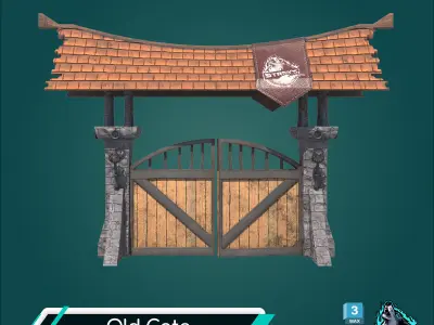 Old Gate Free low-poly 3D model