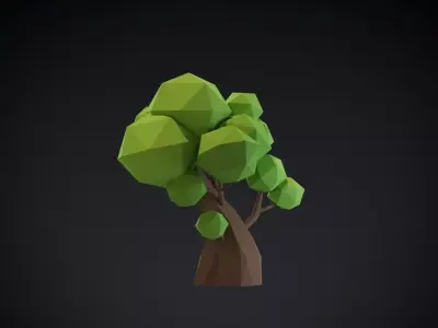 Tree 007 Low-poly 3D model
