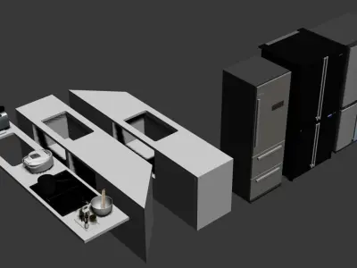 KITCHEN COLLECTION with appliances 3D model