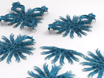 Sci fi Leisure exterior flower 6 designs  3D model