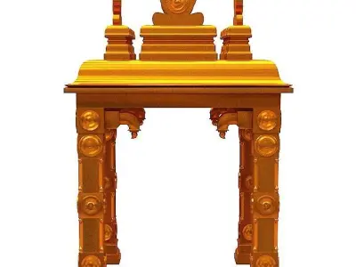 Hindu temple Low-poly 3D model
