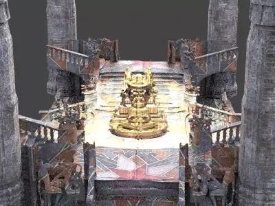 Gothic hall Fantasy 3 3D model