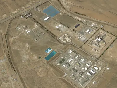 Arak Nuclear Reactor Iran Low-poly 3D model