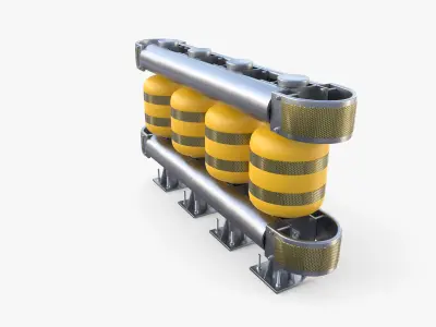 Tileable rolling barrier v2 3D model