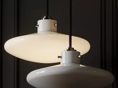 NEMO WHITE GLASS PENDANT By Mitzi 3D model