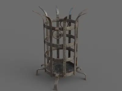 Dungeon Brazier Low-poly 3D model