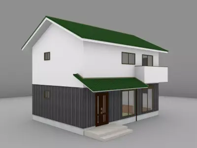 House model for background 06 Low-poly 3D model