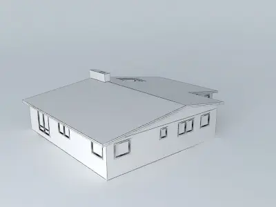 Retro House Free 3D model