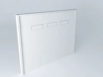 Animated garage door 3D model