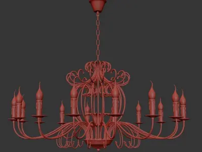 Chandelier Amaro E 1 1 16 W 3D model