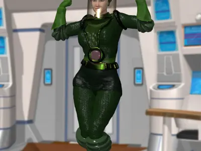 Ajax Spacewoman for La Femme 2 for Poser 3D model