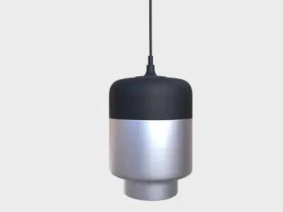 Black Hanging Lamp Low-poly 3D model