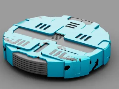 Spy robot rigged - animated 3D model