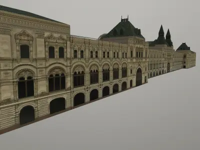 GUM Department Store - State Department Store Low-poly 3D model